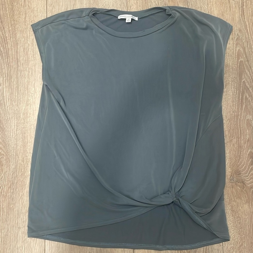 💙Super Soft Green Envelope Bleu-Gray Top✨